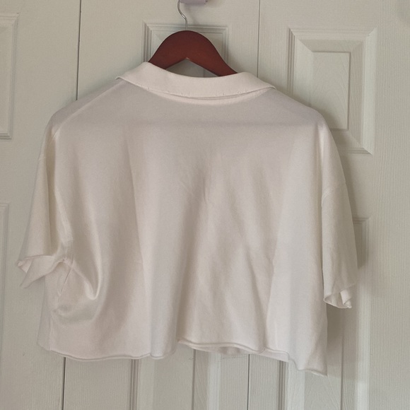 Aerie, cropped white collared tee, xs - Picture 3 of 3